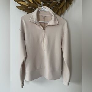 Cream Quarter-Zip Pullover
